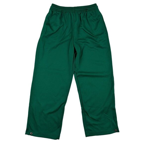 Eastbay SportSource Green Elastic Waist Track Pants Snap Leg Crop Sz YL Youth L - Picture 1 of 10